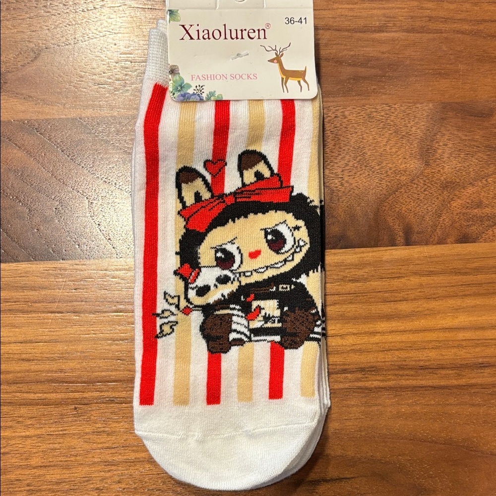 Women's Fashion Socks - Red and White